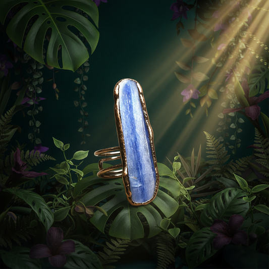Realistic Kyanite Ring Bohemian