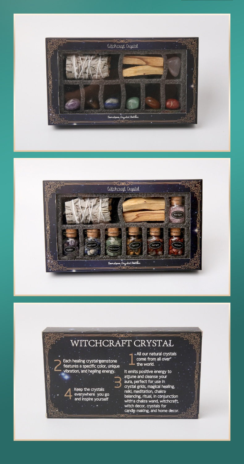 Space Purification Kit | White Sage · Palo Santo · Raw Crystal | Aromatherapy Set
