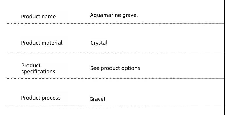 Natural Aquamarine crushed stone degaussing particles