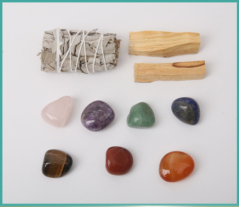 Space Purification Kit | White Sage · Palo Santo · Raw Crystal | Aromatherapy Set
