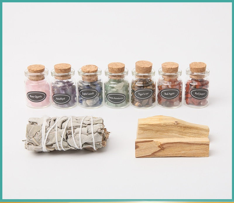 Space Purification Kit | White Sage · Palo Santo · Raw Crystal | Aromatherapy Set