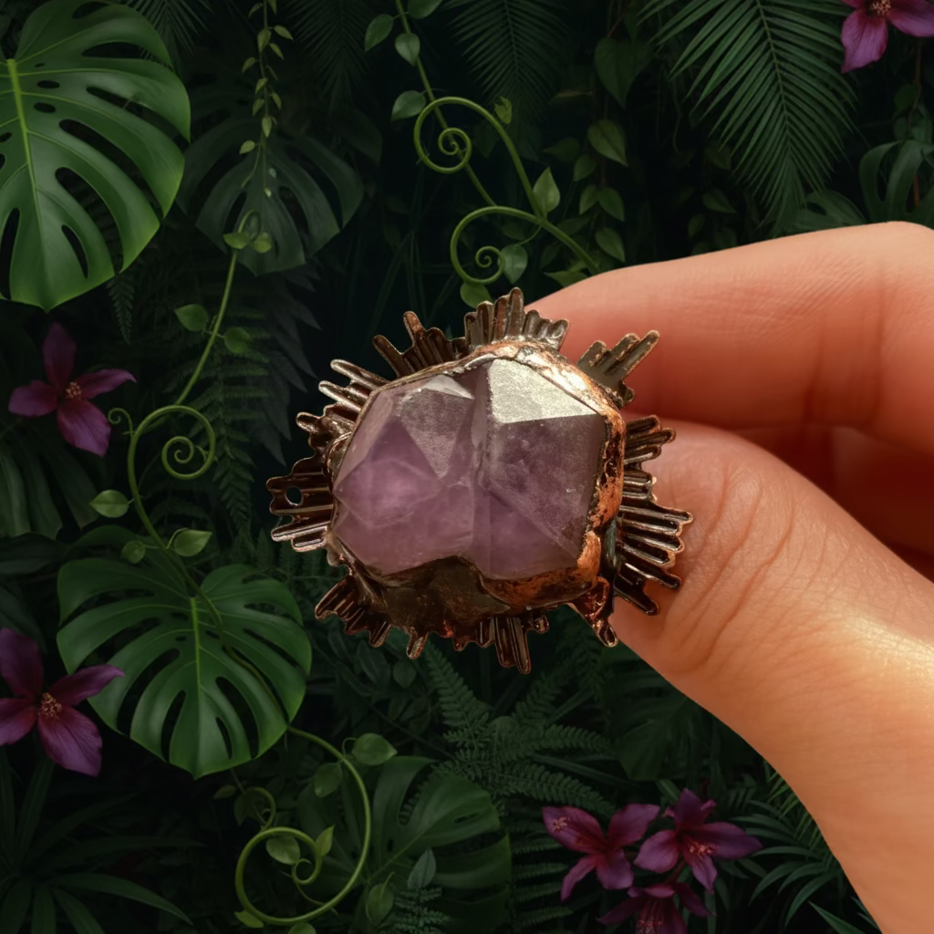 Handmade Natural Raw Amethyst Ring · One of a Kind · Made to Order