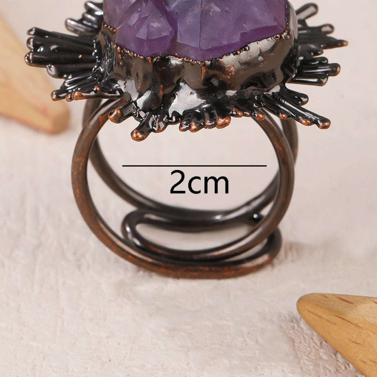 Handmade Natural Raw Amethyst Ring · One of a Kind · Made to Order