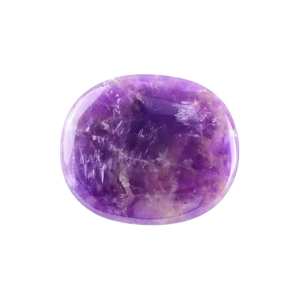 Natural Crystal Worry Stone – Oval Palm Stone for Meditation & Stress Relief