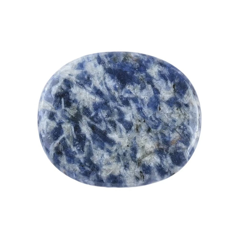 Natural Crystal Worry Stone – Oval Palm Stone for Meditation & Stress Relief