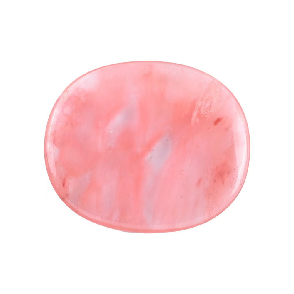 Natural Crystal Worry Stone – Oval Palm Stone for Meditation & Stress Relief