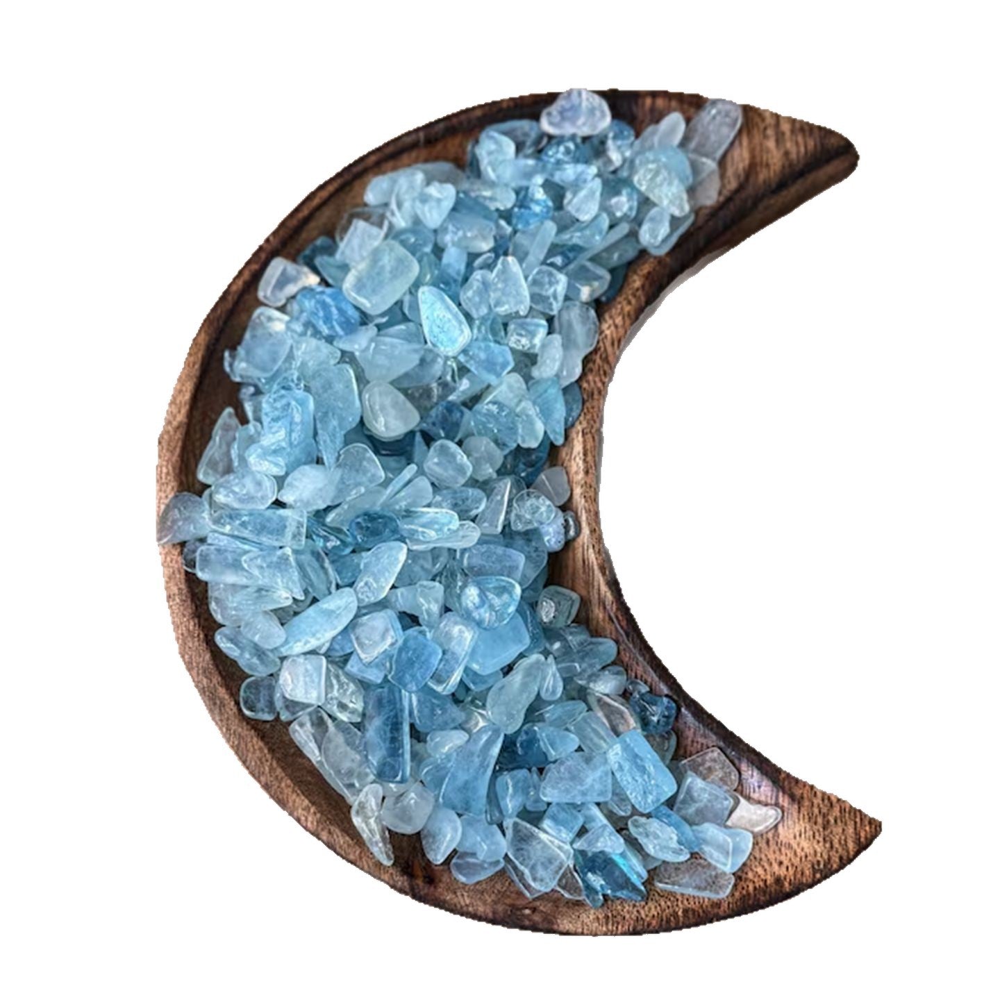Natural Aquamarine crushed stone degaussing particles