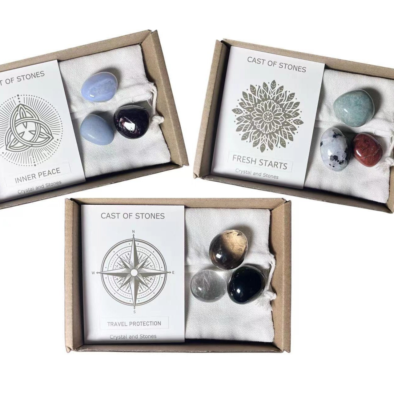 Natural Crystal Energy Stone Set | 6 Intentions
