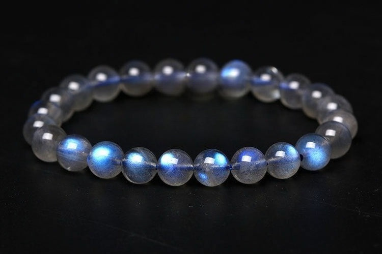 Natural elongated stone bracelet Madagascar blue elongated stone bracelet beads factory price wholesale gray moonstone