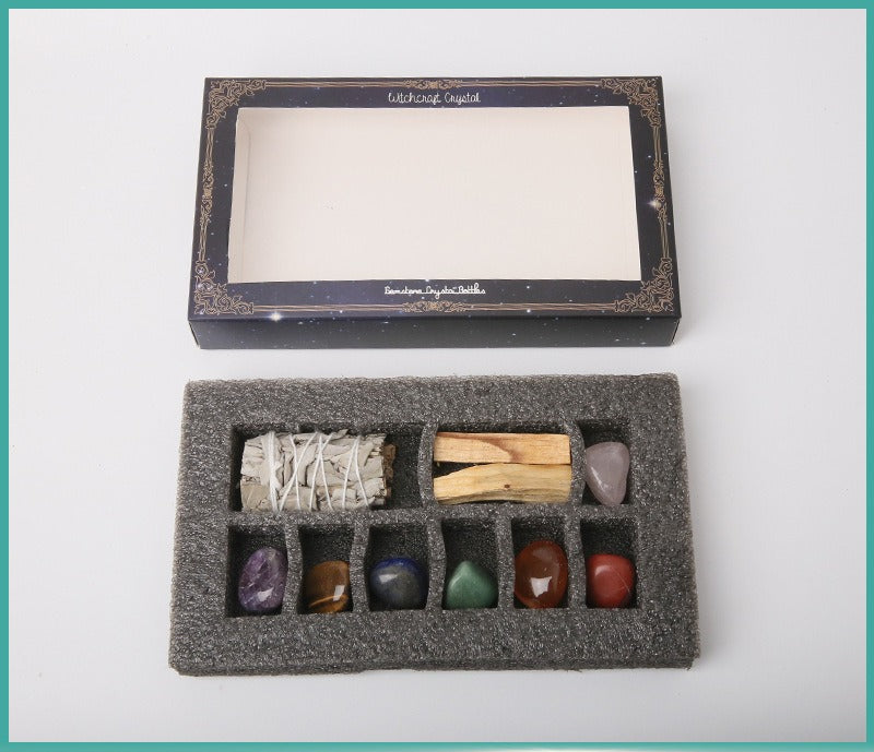 Space Purification Kit | White Sage · Palo Santo · Raw Crystal | Aromatherapy Set