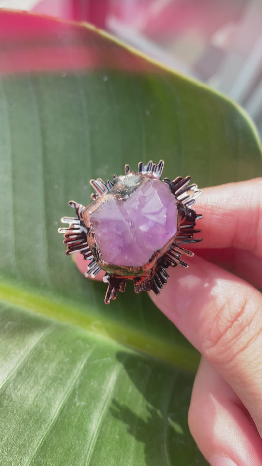 Handmade Natural Raw Amethyst Ring · One of a Kind · Made to Order