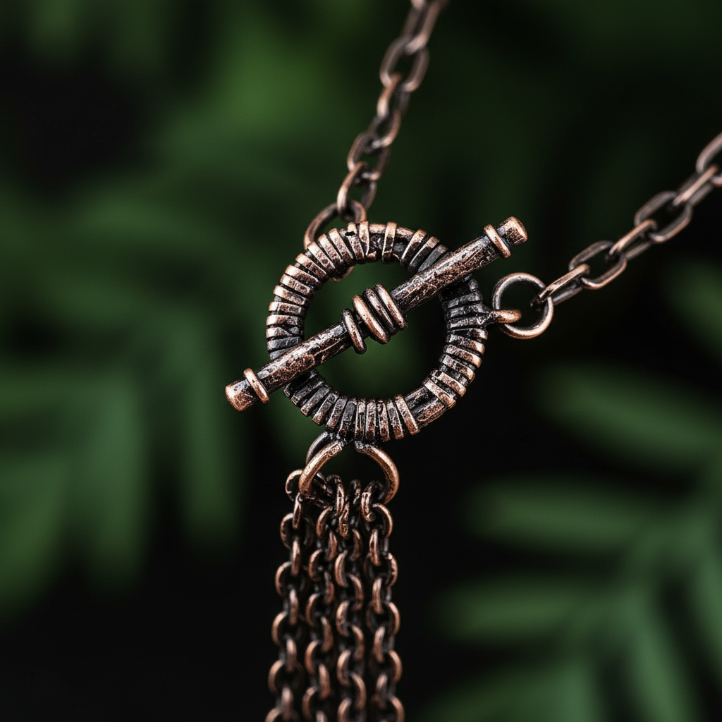 Toggle clasp macro detail